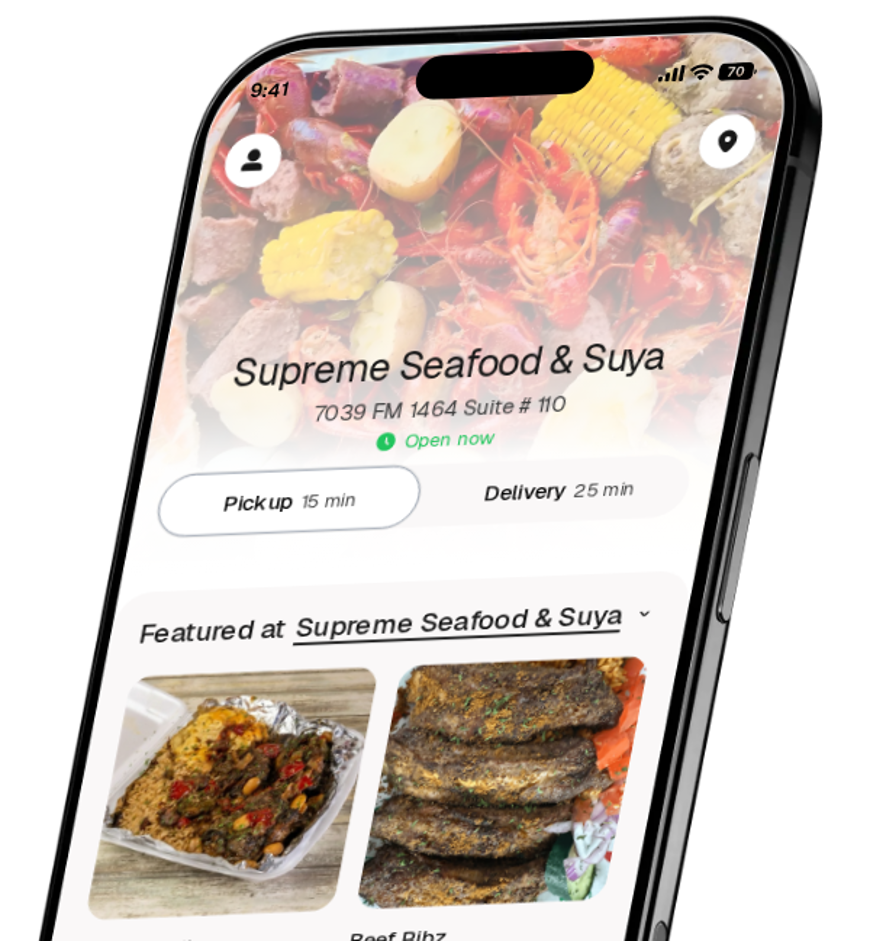 Supreme Seafood & Suya app preview